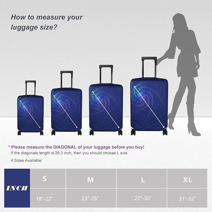 Explore Land Travel Luggage Cover Suitcase Protector Fits 27-30 Inch Case - Image 7