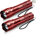 RECHOO LED Flashlight 2 Pack Red, Tactical Flashlights High Lumens by RECHOO
