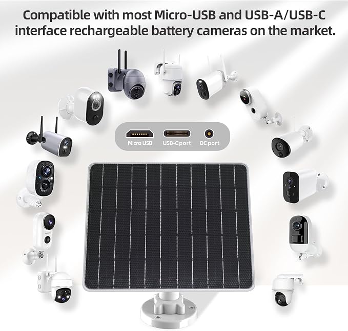 FlexSolar 6W Solar Panel for Security Cameras, IP67 Waterproof - Image 3