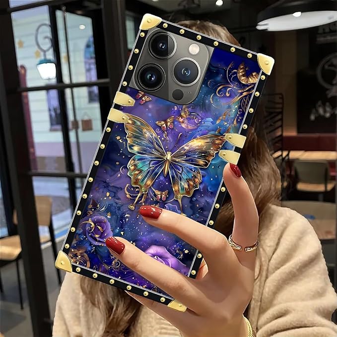 Compatible with iPhone 12 Pro Max Case, Glistening Golden Butterfly Vibrant - Image 6