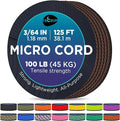 TECEUM Micro Paracord – 1.18 mm X 125 ft – Micro Utility Cord – Thin Braided by TECEUM