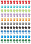 3/8 x 1/2 inch 100 PCS Map Location Position Stickers Waterproof Removable by Poskornwel