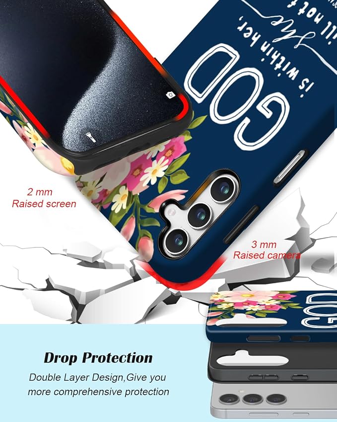 Compatible for Samsung Galaxy S24 Plus 5G Case, Dual Layer Heavy Duty 2 in 1 - Image 3