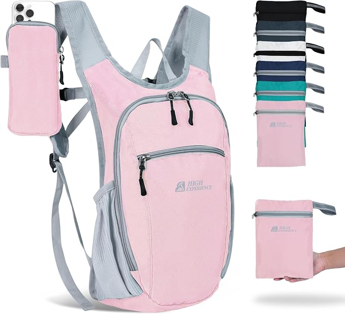 Hiking Backpack 10L/15L Small Daypack Lightweight Packable Travel Foldable by HIGHEXPERIENCE