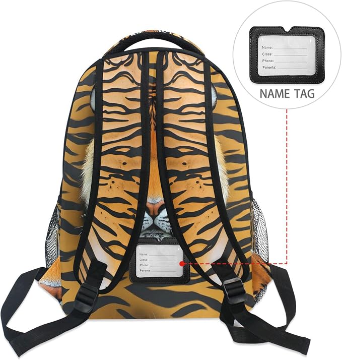 Wamika Tiger Kids Backpack Zebra Giraffe School Backpacks Boy Girl Preschool - Image 6