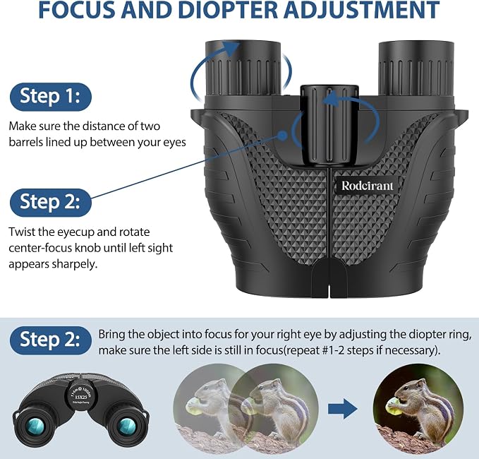 Binoculars 15x25 for Adults, High Powered Easy Focus Binoculars - Image 5