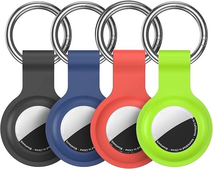 Compatible with AirTag Holder Case Keychain 4 Pack, - Image 8
