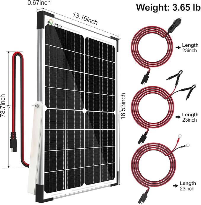 SOLPERK 12V 50W Solar Battery Charger - Image 7