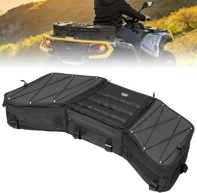 KEMIMOTO Portable ATV Front Rear Rack Bag UTV Cargo Bed Storage, Flat Gear Box - Image 9