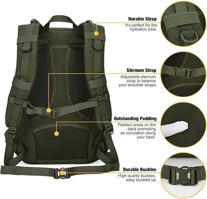 Mardingtop Small Tactical Backpack, Molle Hiking Backpack - Image 6