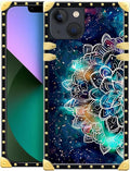 Compatible with iPhone 13 Case, Starry Sky Colourful Mandala Luxury Golden by Unknown