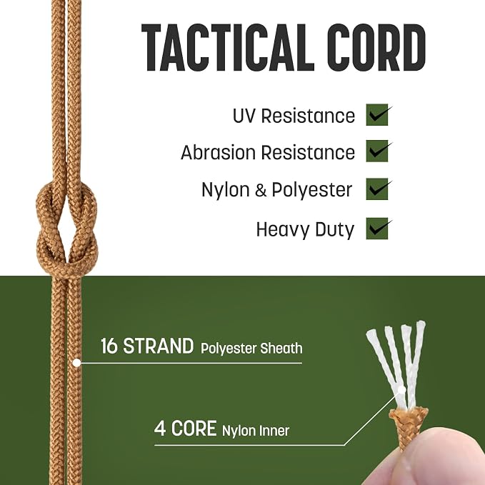 2.4mm Paracord 275LBS 100FT Rope Cord - Image 3