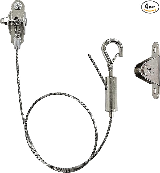 4 Sets Adjustable Hanging Wire Kit, Stainless Steel Multipurpose Suspension by OeckuXIY