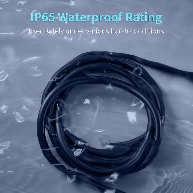 Energeaster 16/3 15 Ft 3 Outlet Extension Cord Outdoor Waterproof, 3 Prong - Image 4