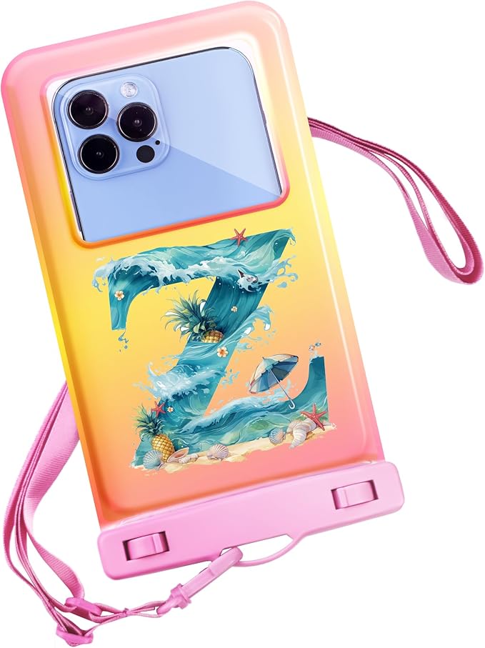 Personalized Initial Waterproof Phone Pouch Case by Unknown