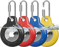 AirTag Holder with 304 Carabiner, 4 Pack IPX8 Waterproof Shockproof PC Hard Case by HOME