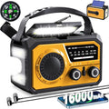 16000mAh Hand Crank Emergency Weather Radio by ZZMICHP