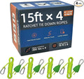 Longer 15ft Ratchet Straps Ropes Tie Down Rope Strap Small Mini Reflctive by KOKKOYA