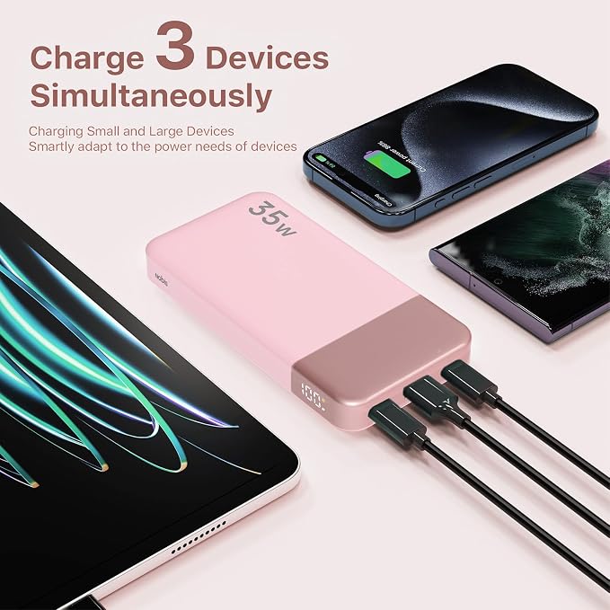 NOBIS Portable Charger, 10000mAh Power Bank Fast Charging, Battery Pack - Image 4