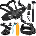 SHOOT 10-in-1 Accessory Kit for GoPro Accessories, Action Camera Accessories by SHOOT