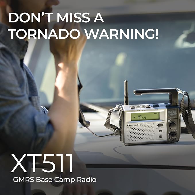 Midland® - XT511 - Emergency Radio - 22 Channel Two-Way Base Camp Radio - Image 3
