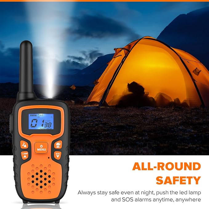 Wishouse Walkie Talkies for Adults Long Range-Rechargeable 4 Pack 2 Way Radios - Image 8