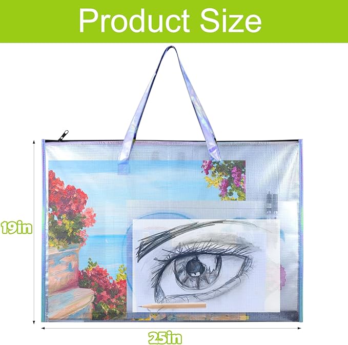 BUSOHA Art Portfolio Bag with Handle and Zipper - Image 4