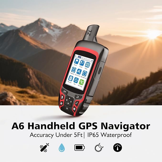 A6 Handheld GPS for Hiking, Rugged Waterproof GPS Navigator - Image 2
