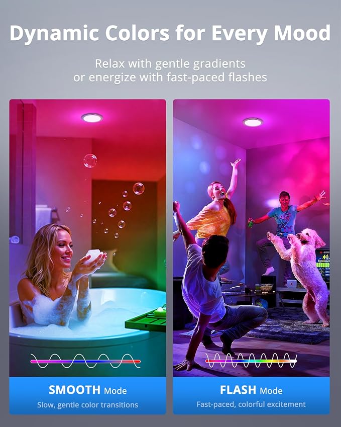 Combuh Rechargeable RGB Ambient Shower Light Waterproof Inside, LED 13 Color - Image 3