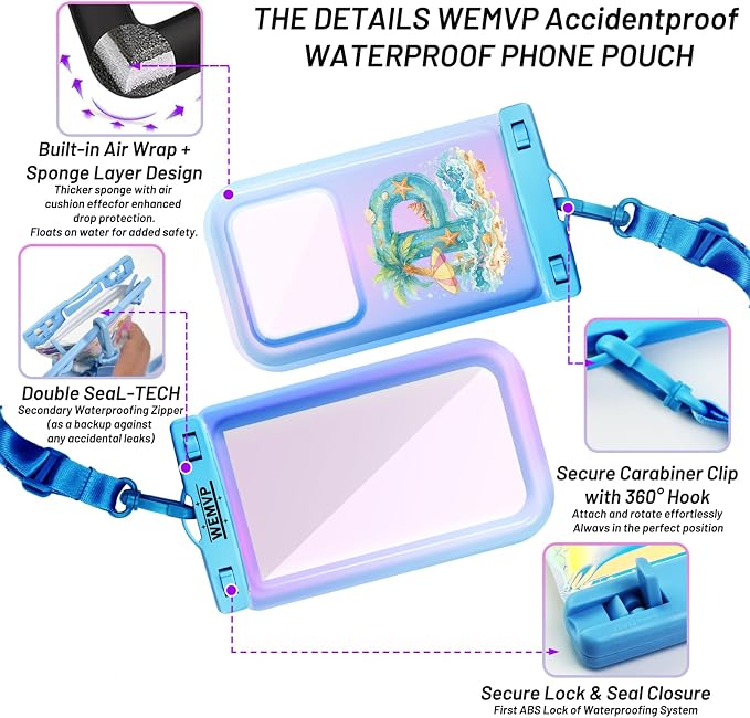 Personalized Initial Waterproof Phone Pouch Case - Image 3