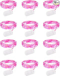 Brightown Valentine's Day 12 Pack Pink Led Fairy Lights Battery Operated String by Brightown