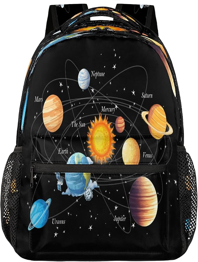 Backpacks Space Solar System School Bag Student Bookbag Adjustable Shoulder by UOYO