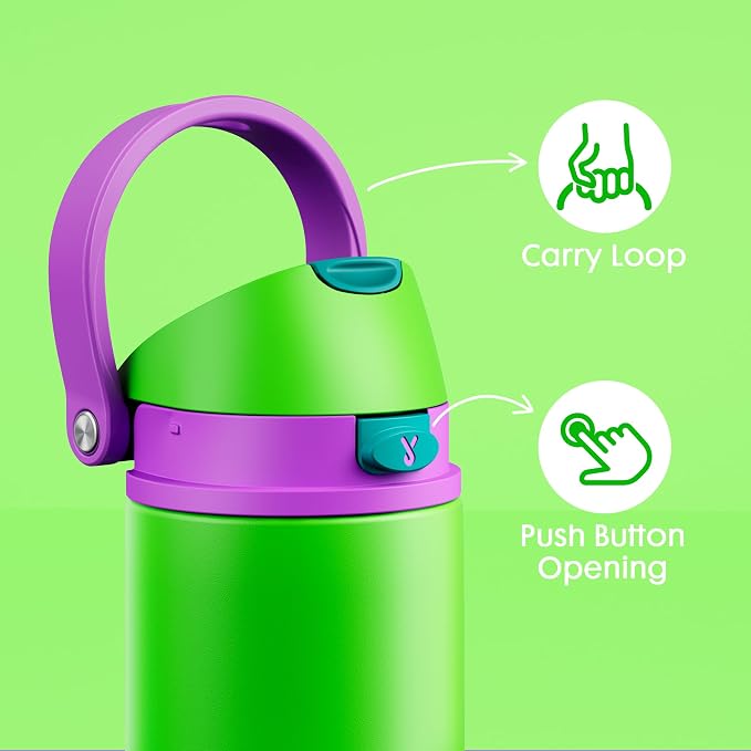 18 oz Kids Water Bottle for School: Meoky 18 oz Stainless Steel Insulated Water - Image 6