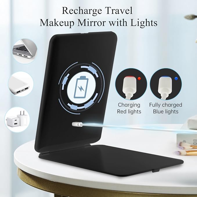 FUNTOUCH Rechargeable Travel Makeup Mirror - Image 2