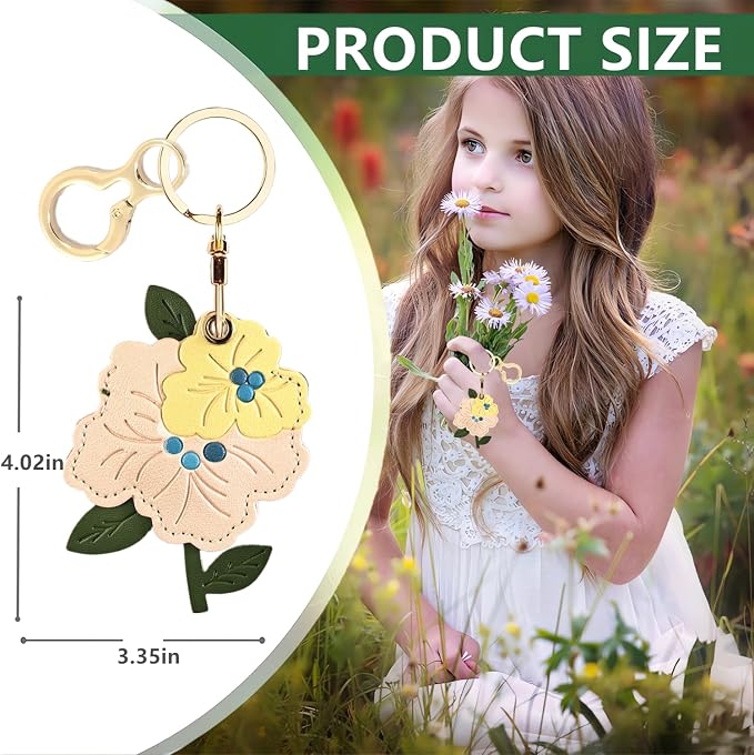 BORKUANA Leather Keychain Holder Case Compatible - Image 2