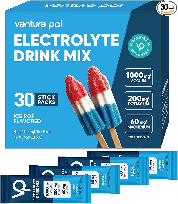 Venture Pal High Sodium Electrolyte Powder Packets | Sugar Free Hydration Drink by VenturePal