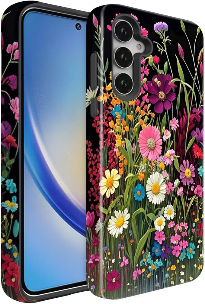 Compatible for Samsung Galaxy S25 FE 5G Case, Dual Layer Heavy Duty 2 in 1 by BSMOSPER
