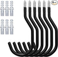 HORUSDY 6-Pack Heavy Duty Garage Storage Hooks, Hoses & Cords – Steel Garage by HORUSDY