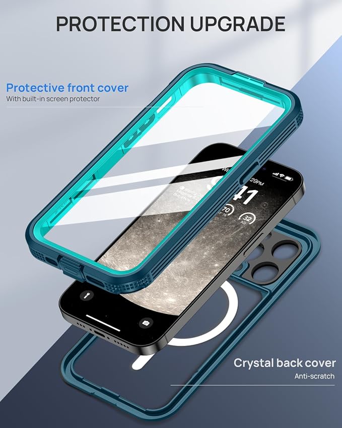 Lanhiem Magnetic for iPhone 15 Pro Max Case, IP68 Waterproof Dustproof Case - Image 6