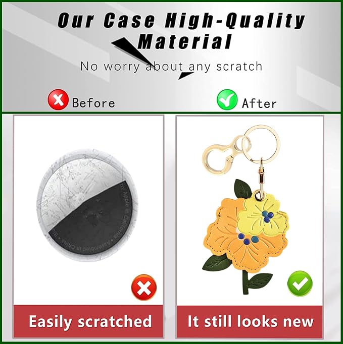BORKUANA Leather Keychain Holder Case Compatible - Image 3
