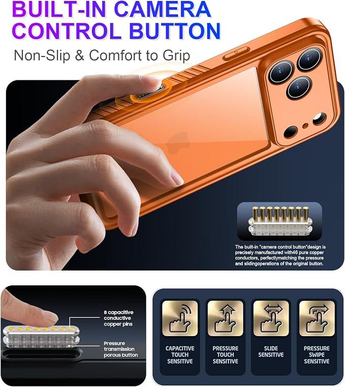 Temdan Compatible with iPhone 17 Pro Case, Waterproof Built-in Screen & Camera - Image 5