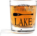 Nogrit Lake House Decor Whiskey Glasses 10 Oz, Relax You‘re at the Lake by Nogrit
