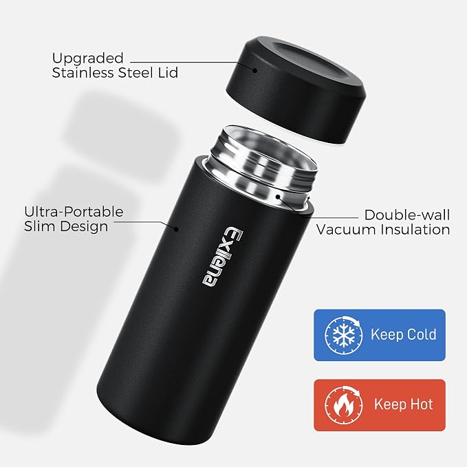 【Upgraded】Exllena Small Insulated Water Bottle 8 oz/250ml– Mini Insulated Water - Image 6