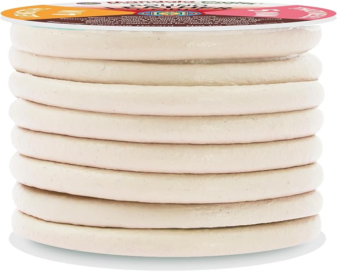 Mandala Crafts Round Genuine Cream Leather Cord - Image 2