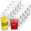 LemonRoad 12 Pack Reusable Plastic Drinking Glasses Set - 20oz & 13.5oz by Unknown