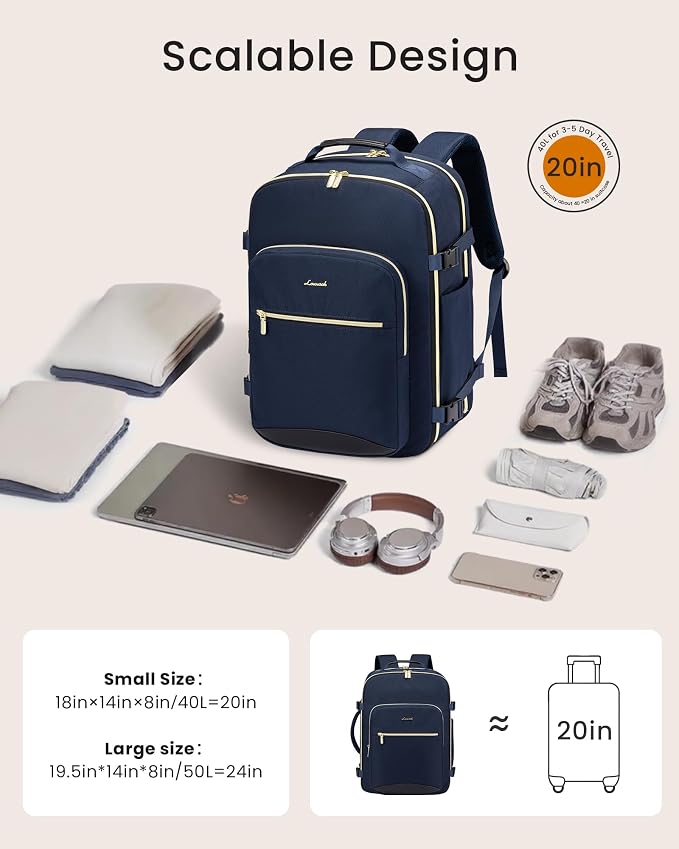 LOVEVOOK 40L Large Travel Backpack - Image 3