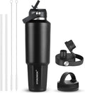 HYDROWION 40 oz Insulated Water Bottle, Car Water Bottle Holder by HYDROWION