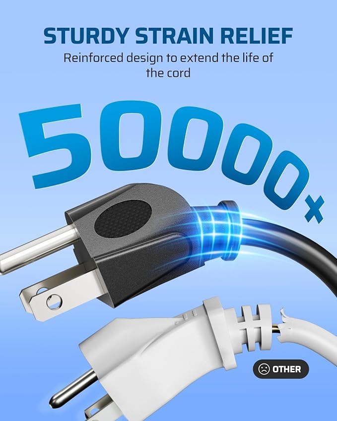 DEWENWILS Outdoor Extension Cord 1 to 3 Splitter, Total 52FT, 13A 125V 1625W - Image 6