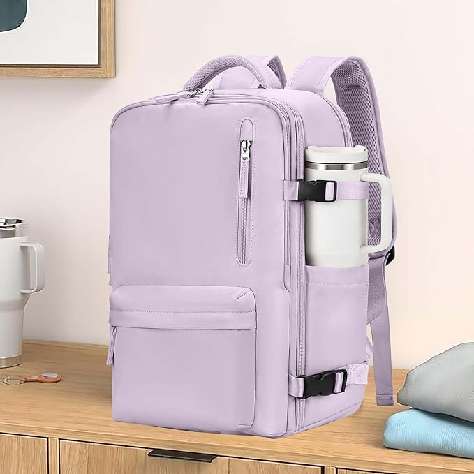 WONHOX Large Travel Backpack Carry on Flight Approved Laptop Work Business - Image 2