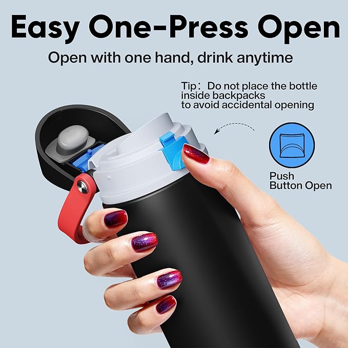 Insulated Water Bottle with Straw - Image 5